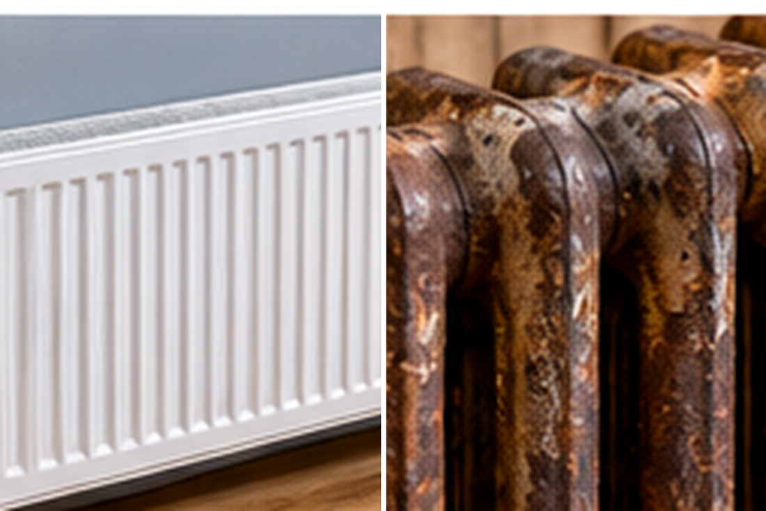 Inspecting radiator material existing coating rust and damage