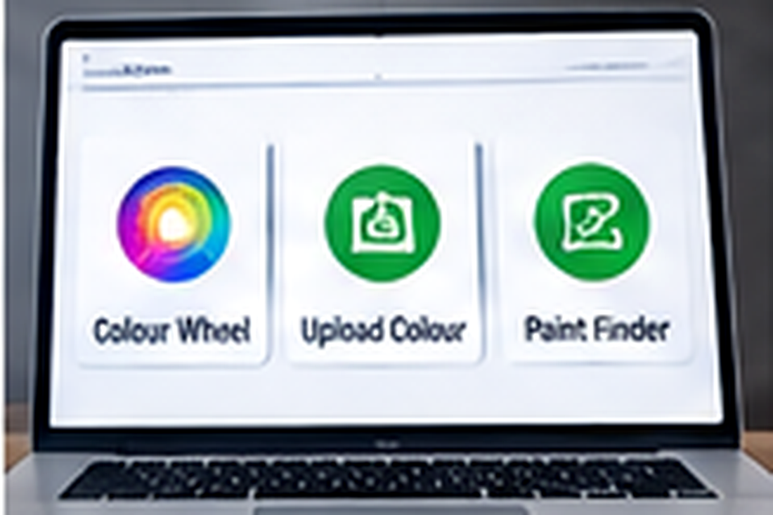 Choosing between the colour wheel image upload and paint finder tools