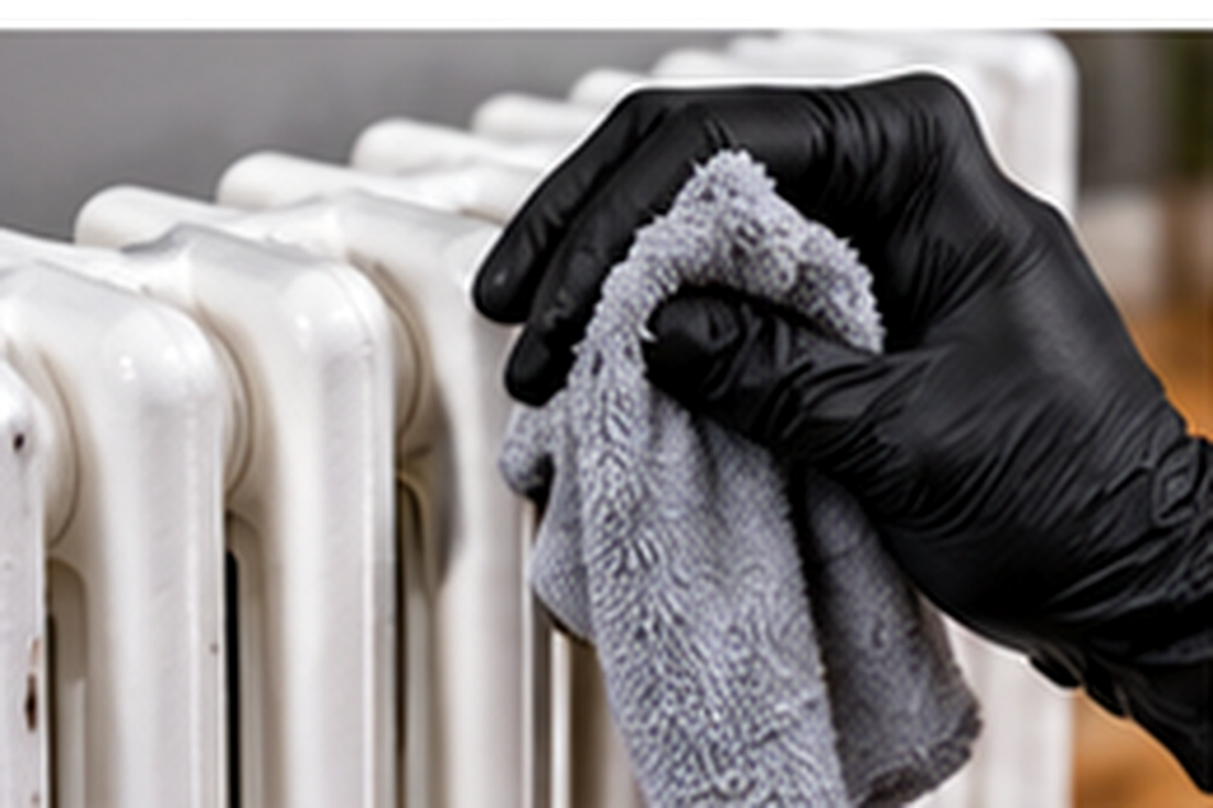 Cleaning and degreasing a radiator before sanding