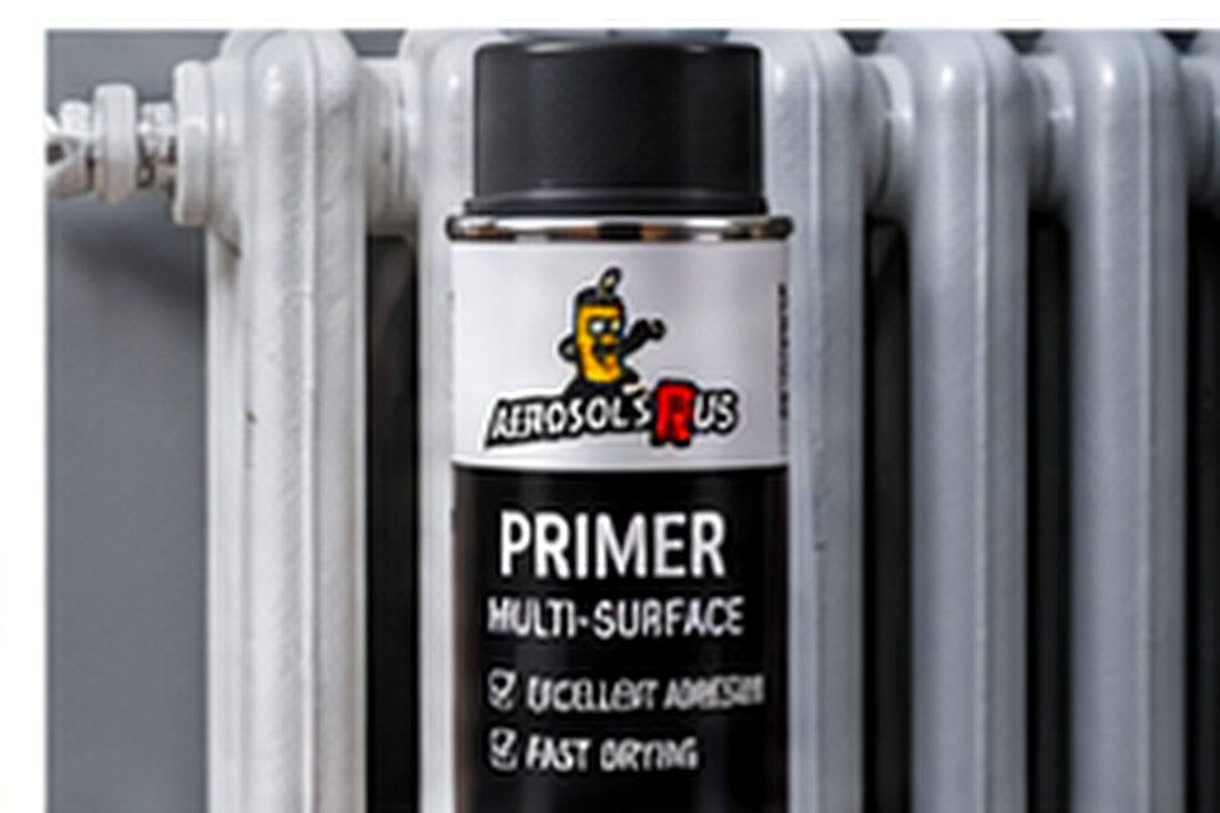Applying compatible primer to exposed metal on a radiator