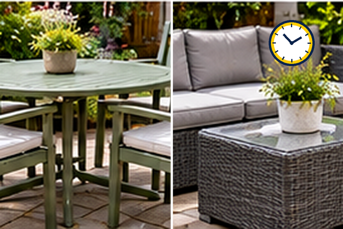 Freshly painted garden furniture curing before assembly stacking and outdoor exposure