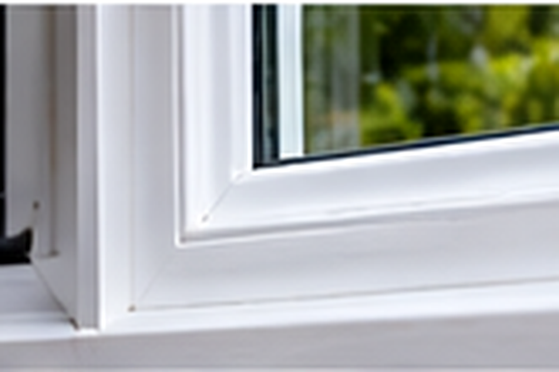 Freshly painted uPVC door and windows curing before hardware is used