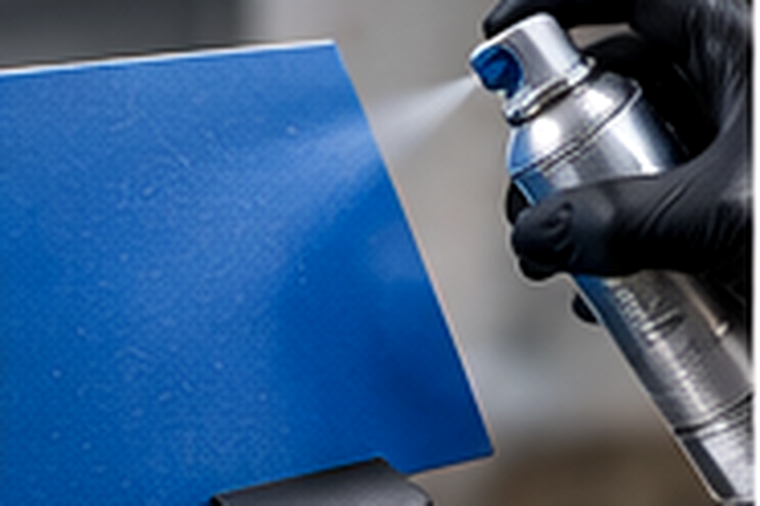Approving a sprayed paint sample before completing the full project