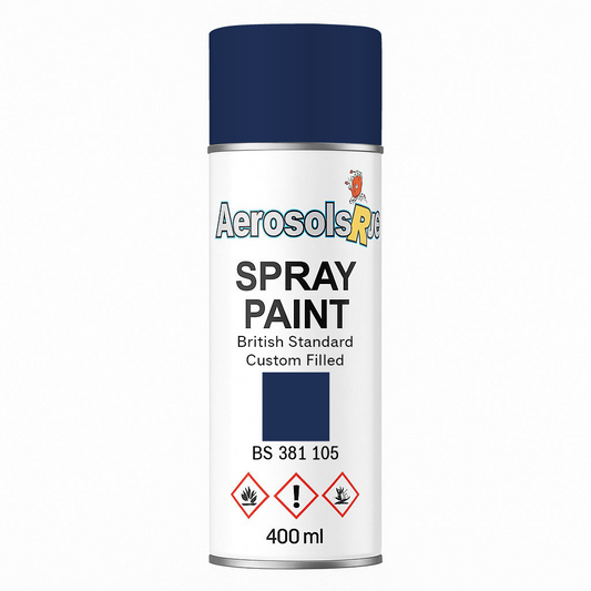 British Standard  381C 105 Oxford blue 400ml Aerosol Available in any Finish