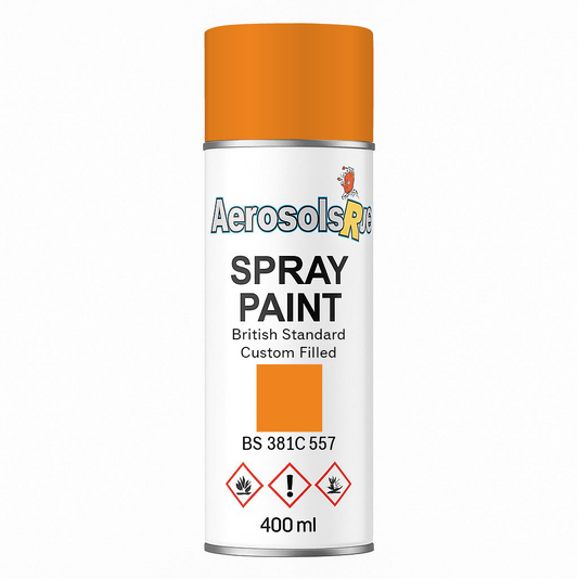381C 557 Light orange 400ml Aerosol Available in any Finish