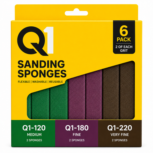 Pack of 6 Sanding Sponges ( 2 of Each Grit)