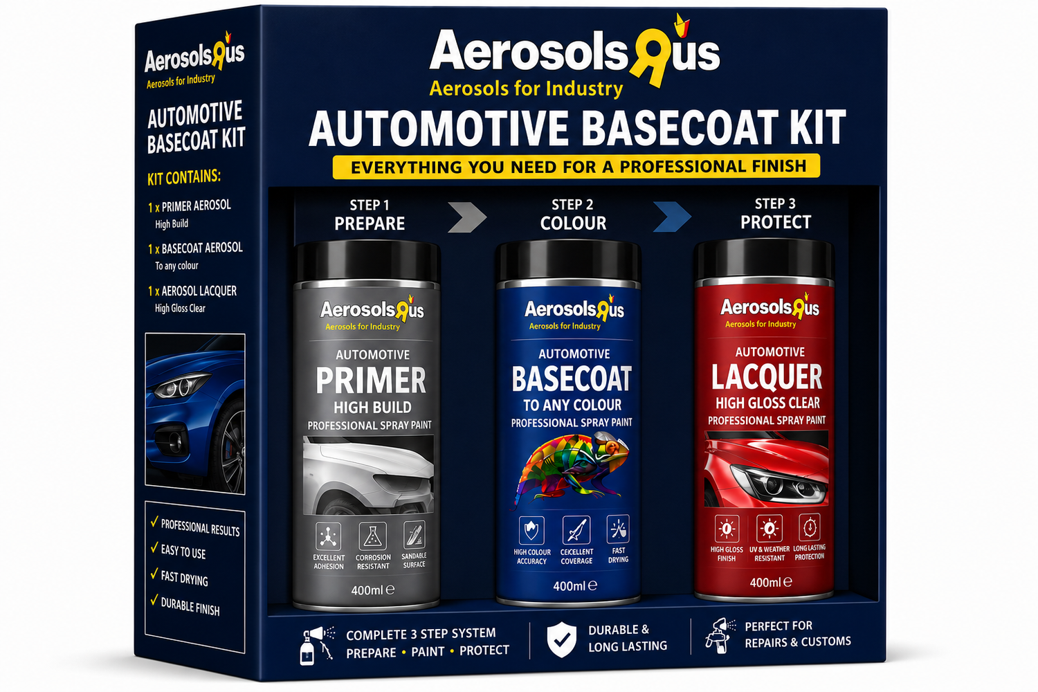 Colour Matched Touch Up Aerosol & Primer & Lacquer Bundle Tameside Paints & Supplies Ltd