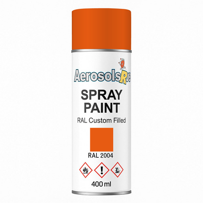 RAL 2004 Pure Orange - 400ml Aerosol Spray Paint Any Finish