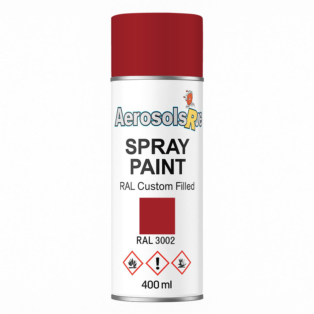 RAL 3002 Carmine Red - 400ml Aerosol Spray Paint Any Finish