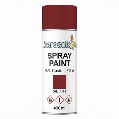 RAL 3011 Brown Red - 400ml Aerosol Spray Paint Any Finish