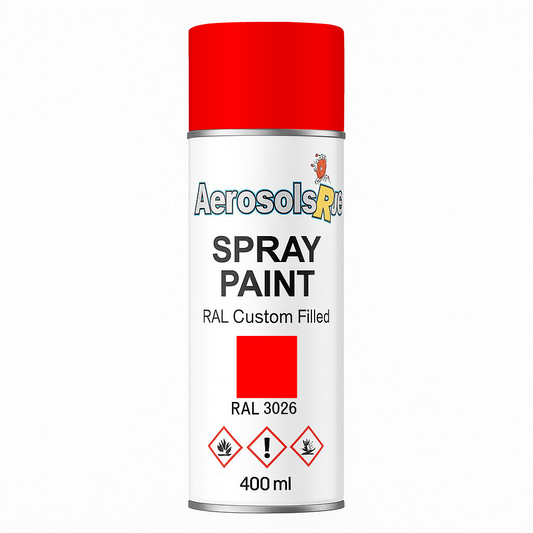 RAL 3026 - 400ml Aerosol Spray Paint Any Finish