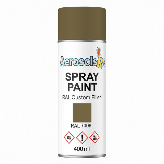 RAL 7008- 400ml Aerosol Spray Paint Any Finish