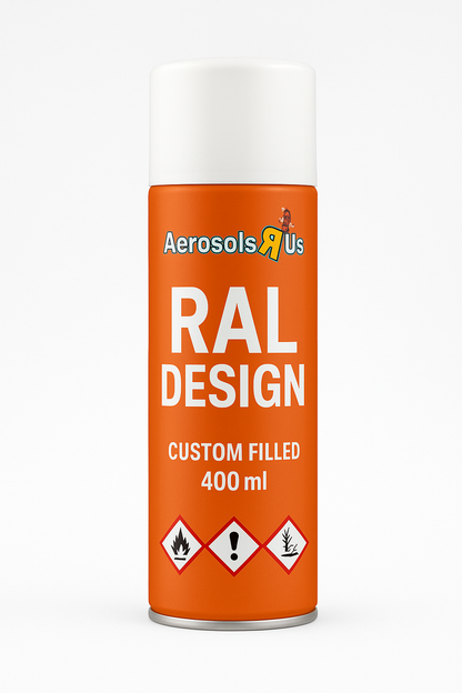RAL Design Colours - Custom Filled 400ml Aerosol - 1825 Colours