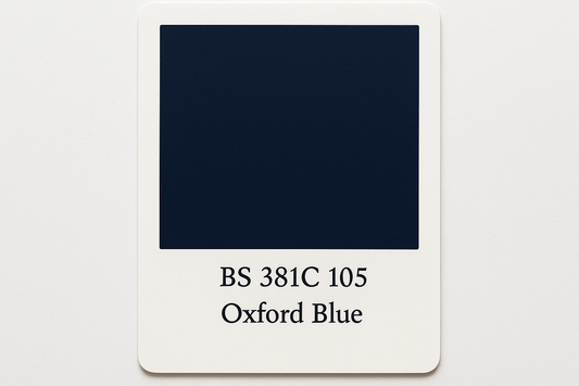 Colour Swatch Card British Standard  381C 105 Oxford blue - Hex Code #1f3057 do not display