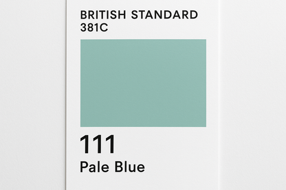 Colour Swatch Card British Standard  381C 111 Pale Blue  - Hex Code #8cc5bb	DO NOT DISPLAY HEX CODE
