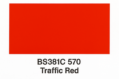 Create a colour Swatch BS381C 570 Traffic red 