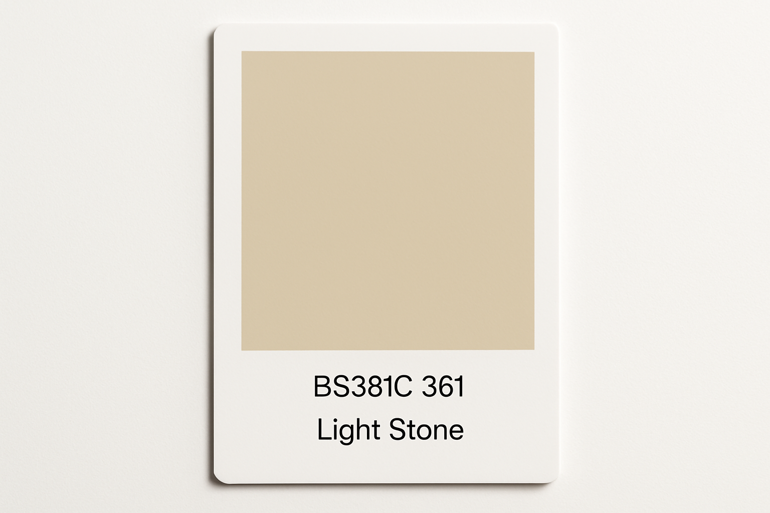 Create a colour Swatch Card BS381C 361 Light stone