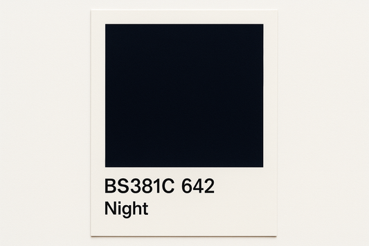 Create a colour swatch Card BS381C 642 Night 