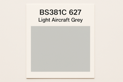 Create a Colour SWatch Card For BS381C 627 Light aircraft grey 