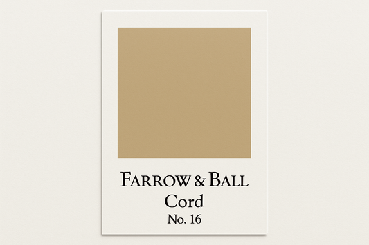 Create a Colour Swatch Card using HEX CODE #D1C09D and label the swatch Card Farrow & Ball Cord No. 16 - Do Not Display Hex Code