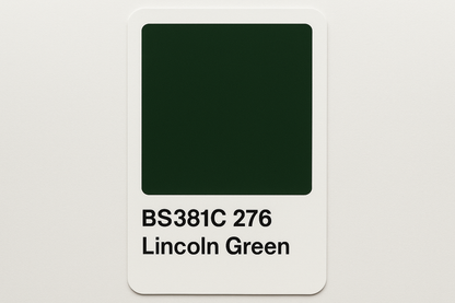 Create a colour Swatch Card using the correct Hex code BS381C 276 Lincoln green 