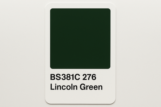 Create a colour Swatch Card using the correct Hex code BS381C 276 Lincoln green 
