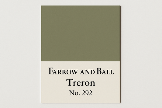 Create a colour swatch image to hex code #8C8D78 and label it as Farrow and Ball -Treron No. 292 