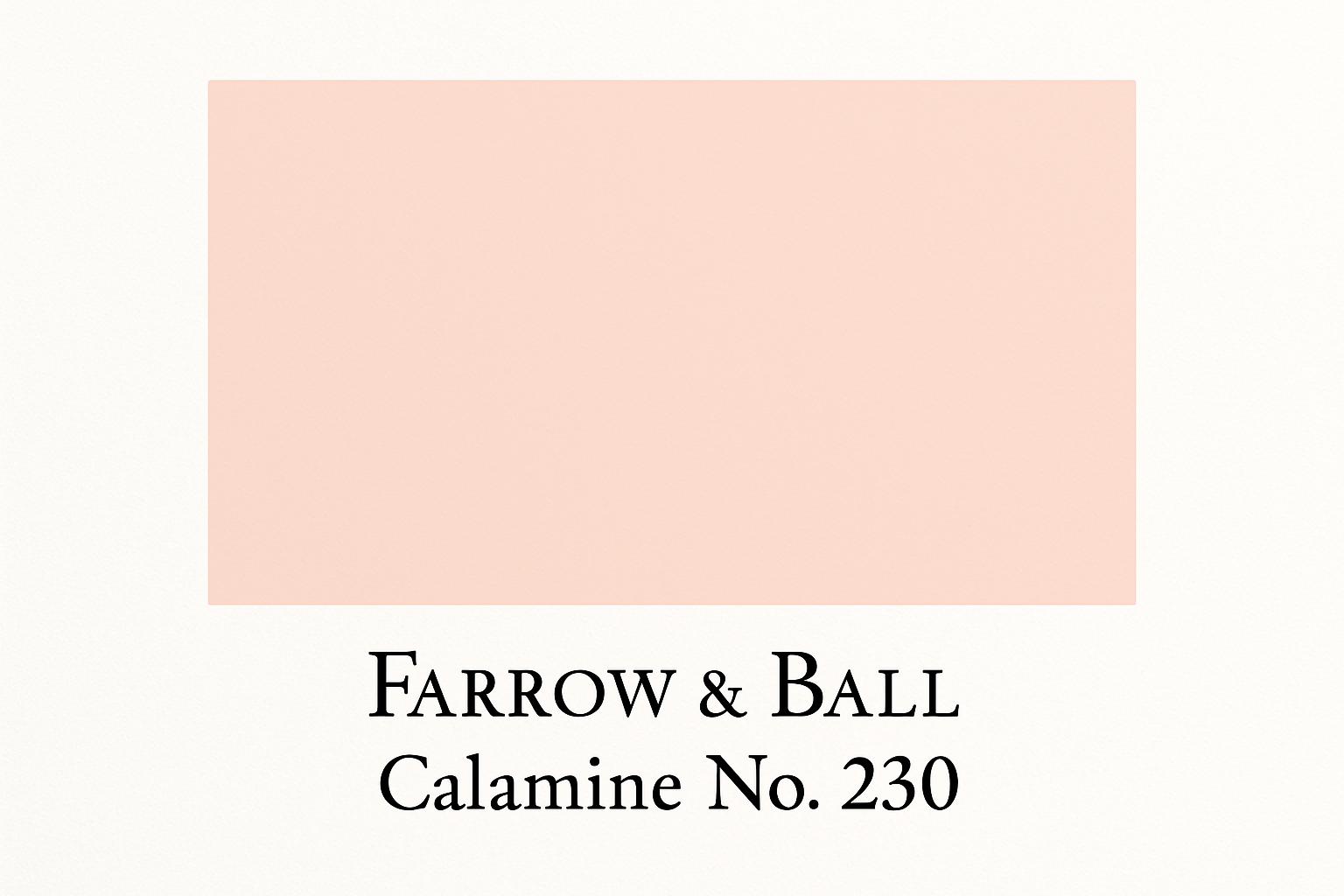 Create a colour swatch Image using Hex #E8D6D1 and label it Farrow and Ball -Calamine No. 230