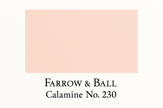 Create a colour swatch Image using Hex #E8D6D1 and label it Farrow and Ball -Calamine No. 230