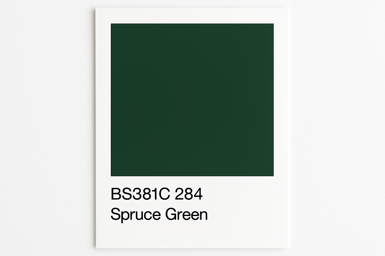 Create Colour Swatch Card BS381C 284 Spruce green 