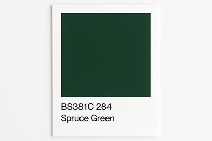 Create Colour Swatch Card BS381C 284 Spruce green 