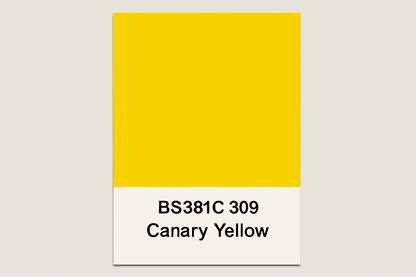 Create Colour Swatch Card BS381C 309 Canary yellow