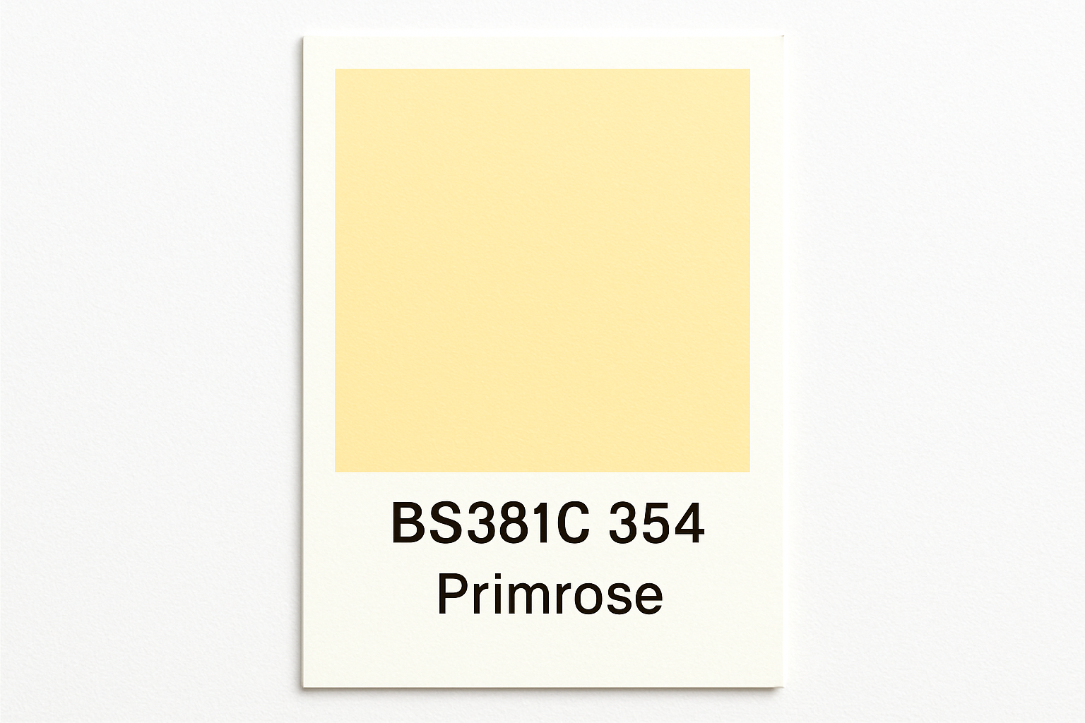 Create Colour Swatch Card BS381C 354 Primrose
