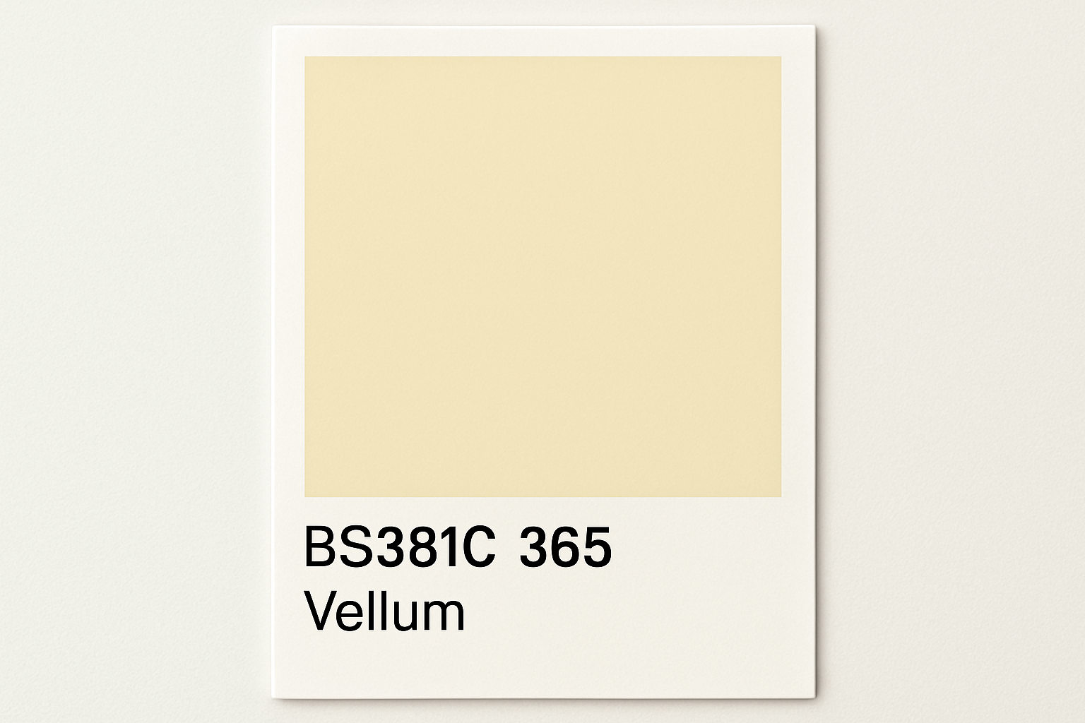 Create Colour Swatch Card BS381C 365 Vellum 