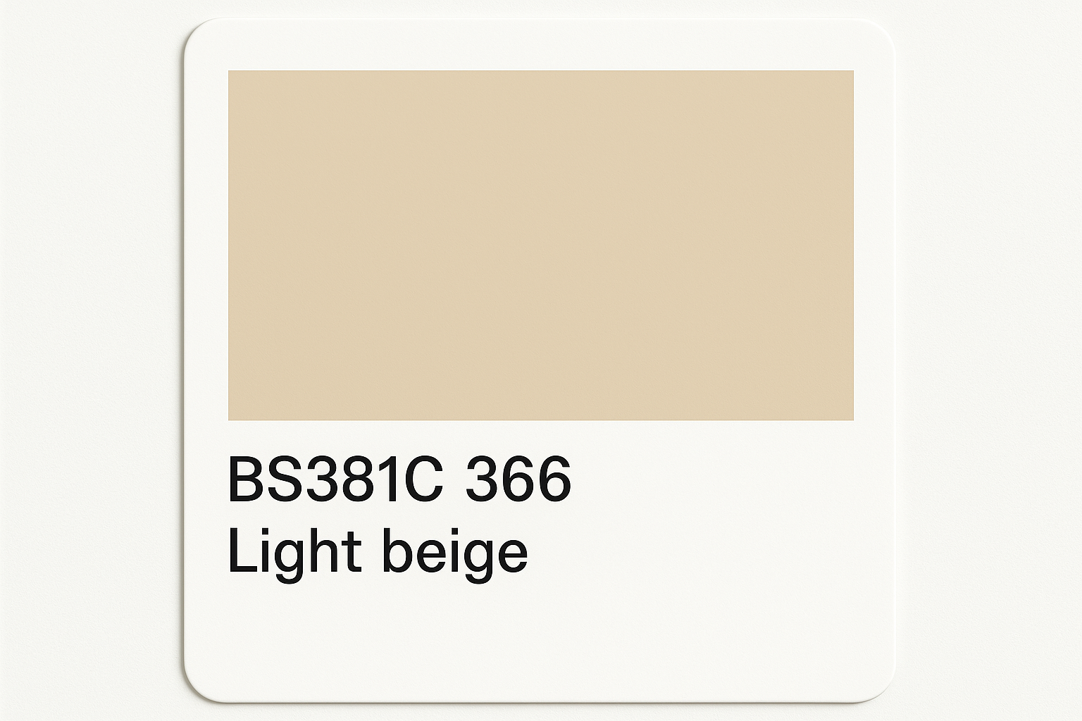 Create Colour Swatch Card BS381C 366 Light beige 