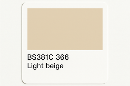 Create Colour Swatch Card BS381C 366 Light beige 
