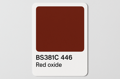 Create Colour Swatch Card BS381C 446  Red oxide