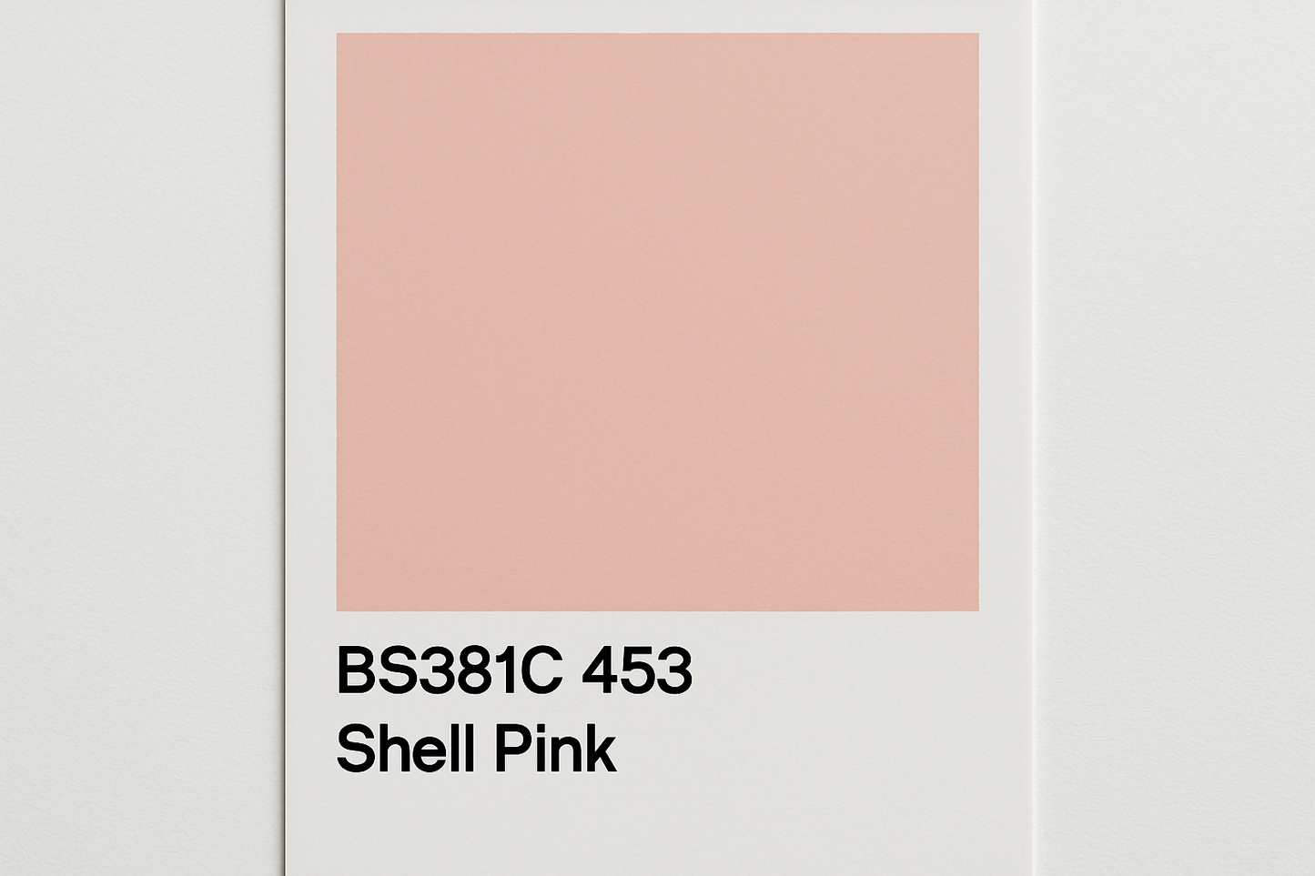 Create Colour Swatch Card BS381C 453 Shell pink 