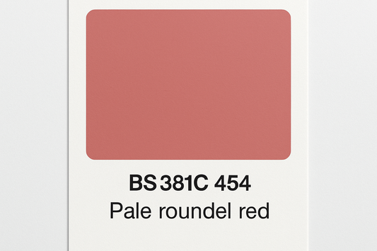 Create Colour Swatch Card BS381C 454 Pale roundel red 