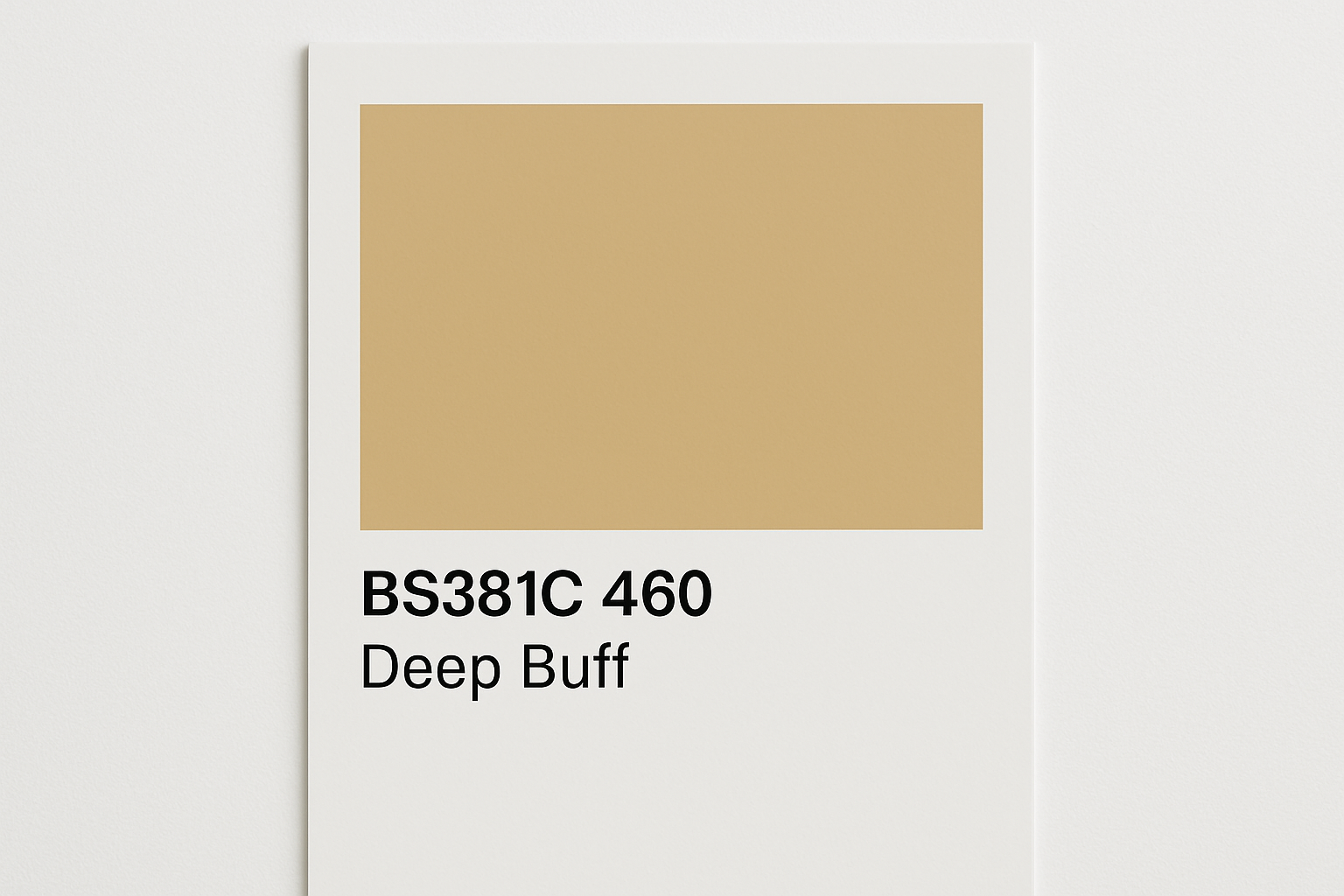 Create Colour Swatch Card BS381C 460 Deep Buff 