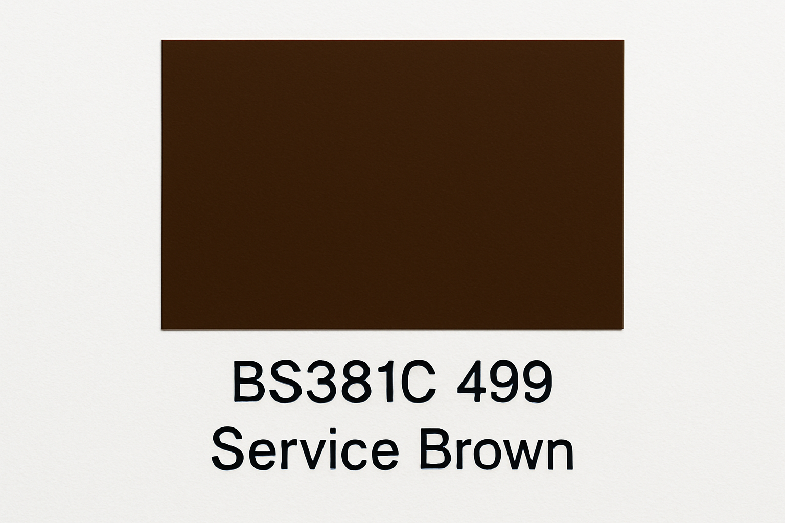 Create Colour Swatch Card BS381C 499 Service brown