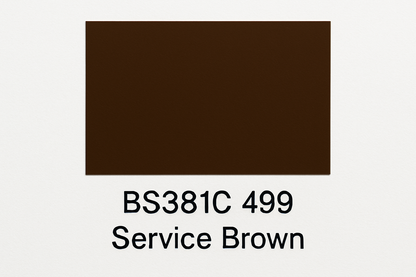 Create Colour Swatch Card BS381C 499 Service brown