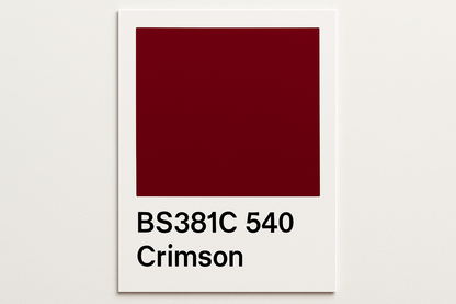 Create Colour Swatch Card BS381C 540 Crimson 