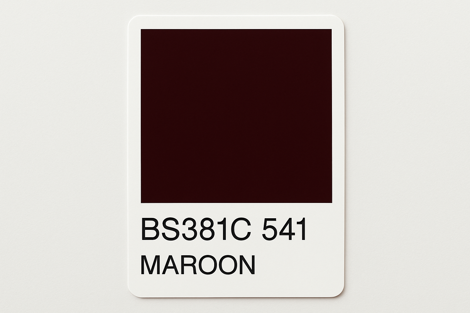 Create Colour Swatch Card BS381C 541 Maroon