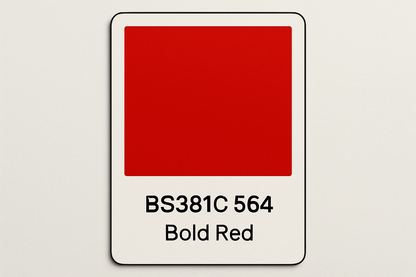 Create Colour Swatch Card BS381C 564 Bold red 