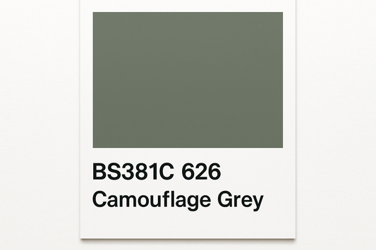 Create Colour Swatch Card BS381C 626 Camouflage grey 