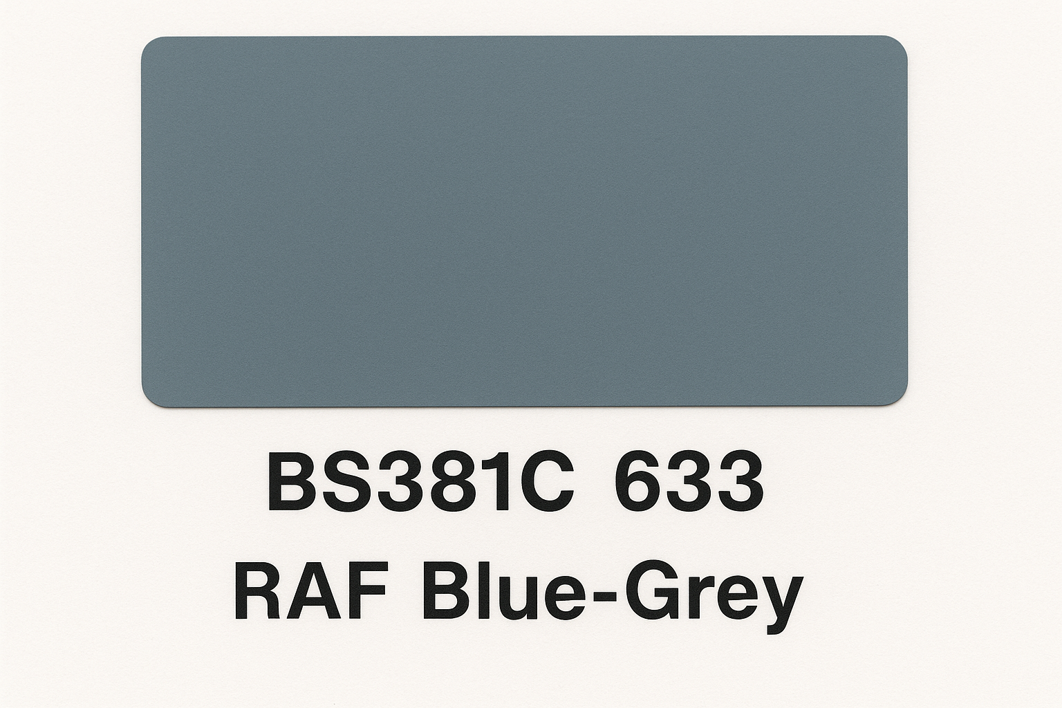 Create Colour Swatch Card BS381C 633 RAF blue-grey 