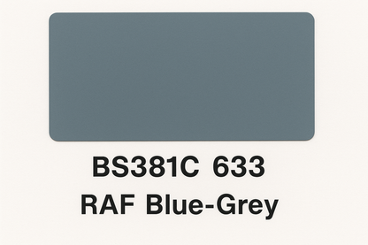 Create Colour Swatch Card BS381C 633 RAF blue-grey 