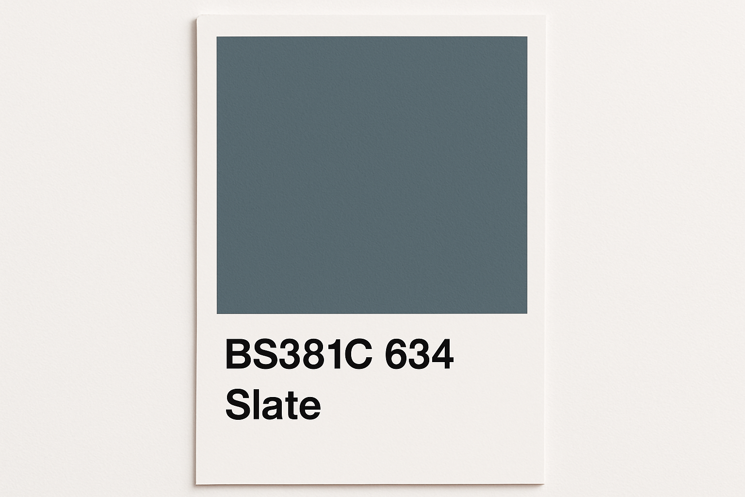 Create Colour Swatch Card BS381C 634 Slate