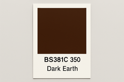 Create Colour Swatch card for BS381C 350 Dark earth